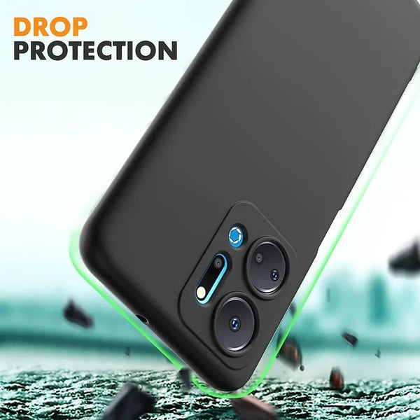 Matte Case For Honor X7A Thin TPU Silicone Shockproof Black Back Cover - UK