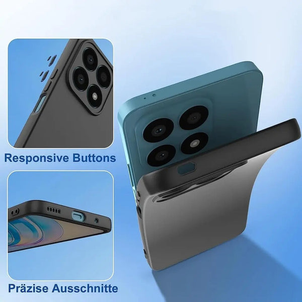 Thin Matte Case For Honor X8A TPU Silicone Shockproof Black Back Cover - UK