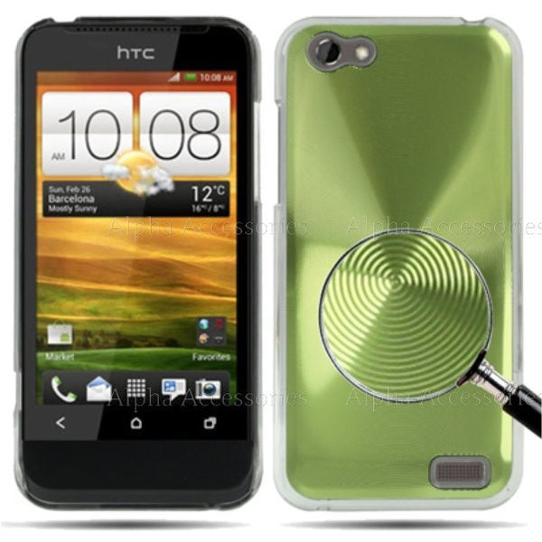 Aluminium Metal CD Disc Style Hard Back Case Cover Skin For HTC ONE V - UK