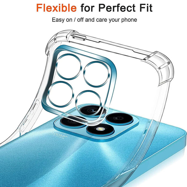 For Honor X7B X8A Silicon Shockproof Clear Bumper Thick Case Slim Back Gel Cover