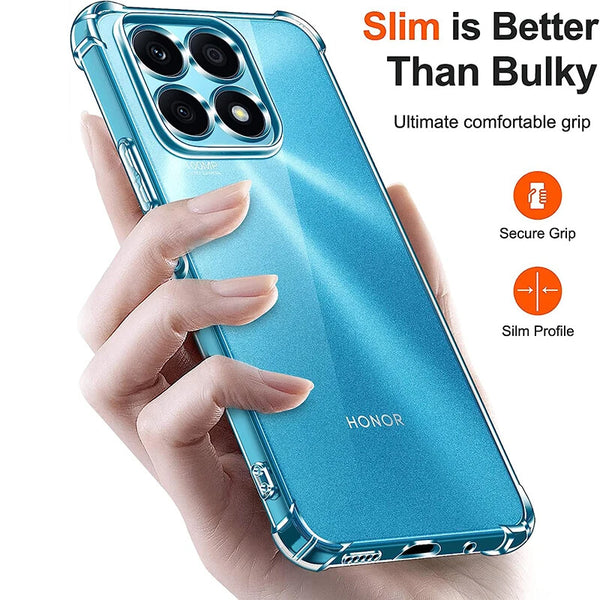 For Honor X7B X8A Silicon Shockproof Clear Bumper Thick Case Slim Back Gel Cover