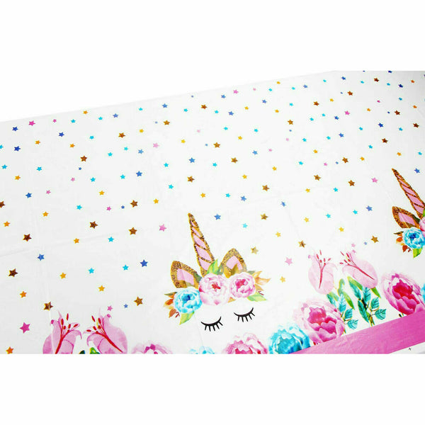 Unicorn Table Cloth Birthday Party Decoration Disposable For Girls Plastic Cover