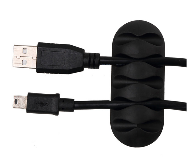 Cable Wire Cord Lead Drop Clips USB Charger Holder Tidy Desk Organizer Holder