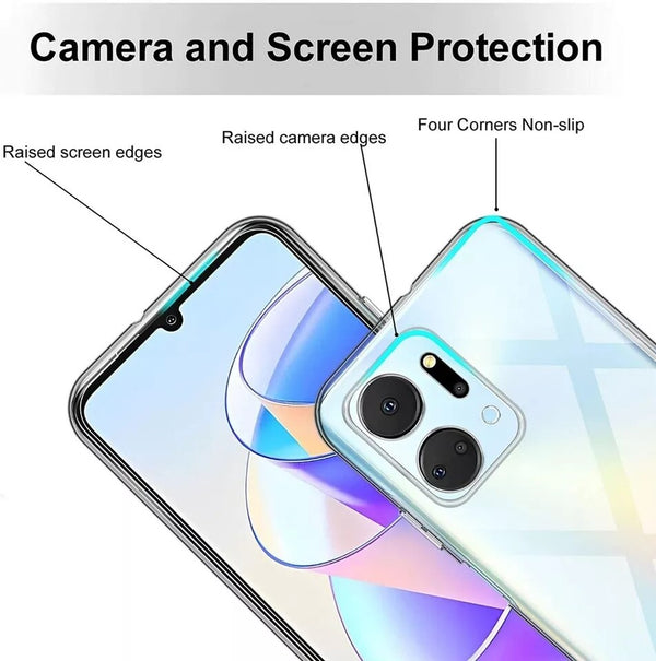 Clear Case For Honor X7A X7B X8A Shockproof Soft TPU Gel Silicone Slim Cover-UK