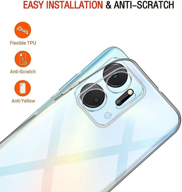 Clear Case For Honor X7A X7B X8A Shockproof Soft TPU Gel Silicone Slim Cover-UK