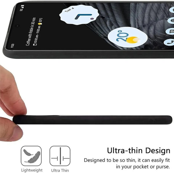 Case For Google Pixel 8 Pro Shockproof Matte Thin TPU Slim Black Soft Cover-UK