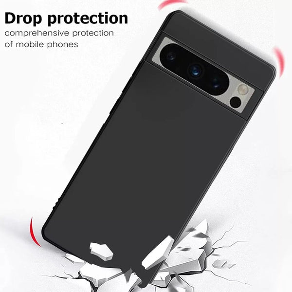Case For Google Pixel 8 Pro Shockproof Matte Thin TPU Slim Black Soft Cover-UK