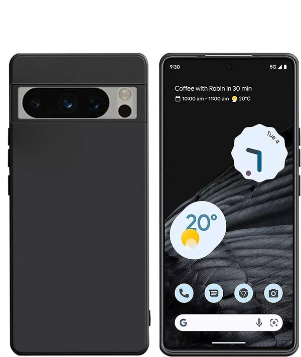 Case For Google Pixel 8 Pro Shockproof Matte Thin TPU Slim Black Soft Cover-UK