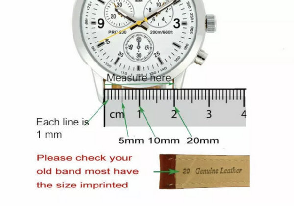 Universal Genuine Leather Watch Band Watch Strap 12 14 16 18 20 22 24mm