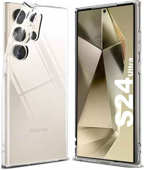 Clear Case For Samsung Galaxy S24 S24 Ultra Plus Shockproof Silicone TPU Cover