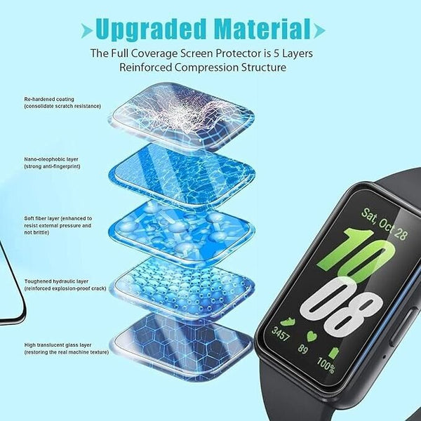 9D Screen Protector For Samsung Galaxy Watch Fit 3 SM-R390 Film Protector-UK