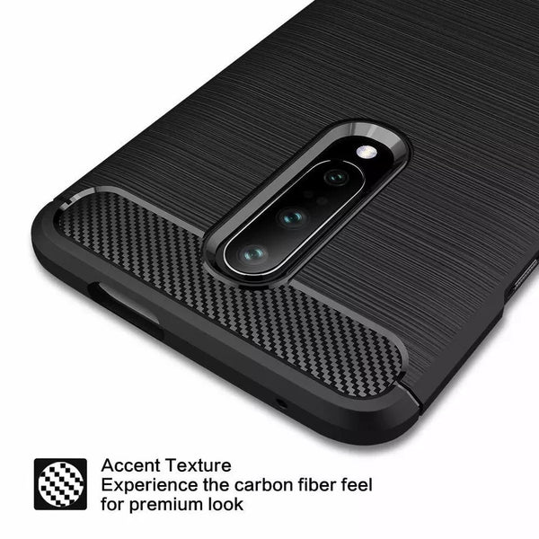 For OnePlus 7 Pro Case Carbon Fiber Shockproof Gel Soft Silicone Back Cover