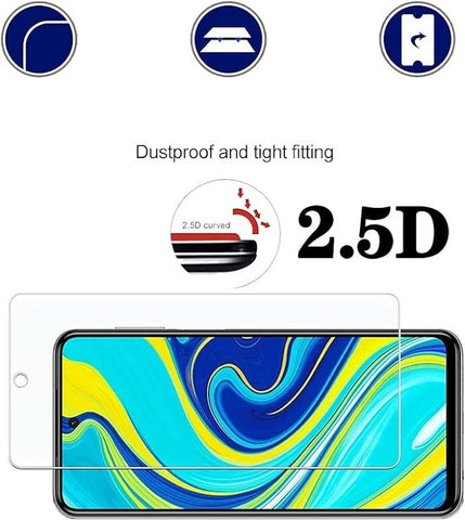 2X Gorilla Tempered Glass For Xredmi Note 9 4G Screen Protector-UK