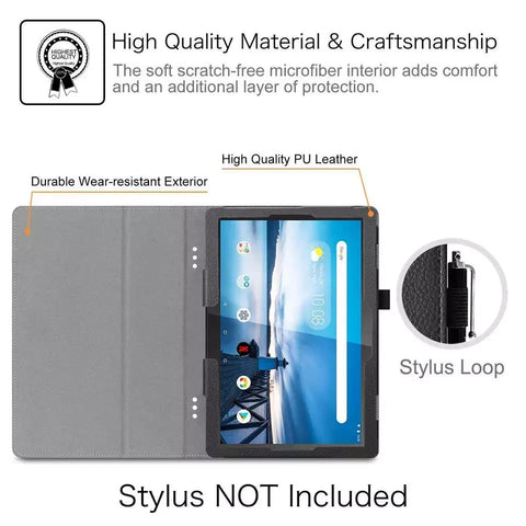 Case For Lenovo Tab M10 Plus 3rd Gen TB-125FU/128FU Leather Magnetic Stand Cover