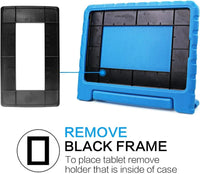 For Galaxy Tab A 8.0'' T290 T295 Shockproof Kids EVA Foam Stand Blue Cover